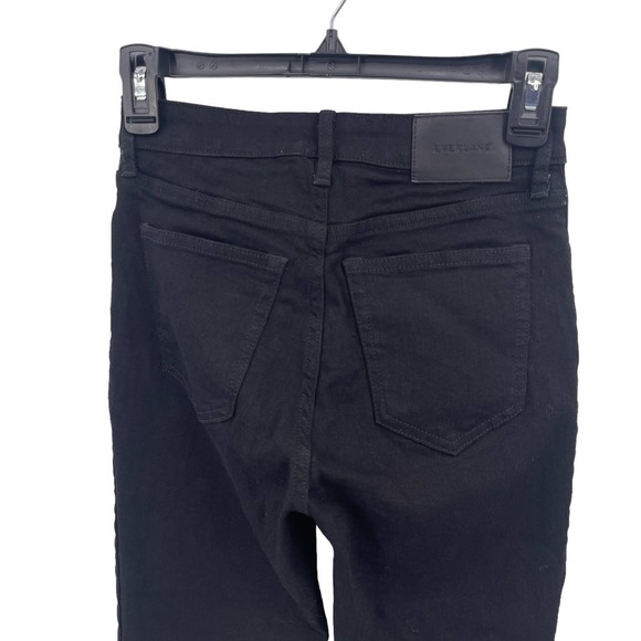 Black Curvy High Rise Skinny Jeans Everlane Sz 26 Premium Stretch Denim 5 Pocket - Picture 5 of 9